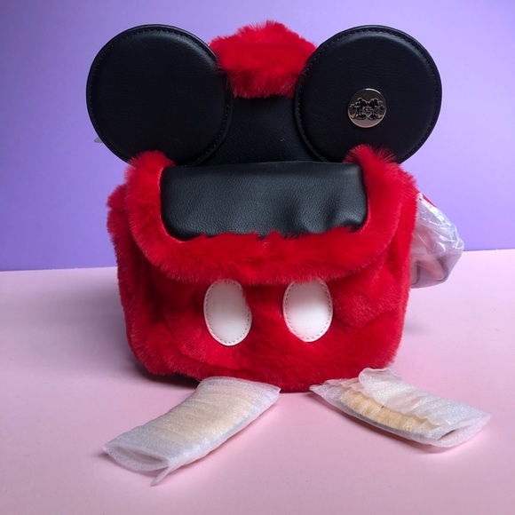 Shanghai Disney Parks Fluffy Mickey Mouse Backpack - Picture 5 of 5